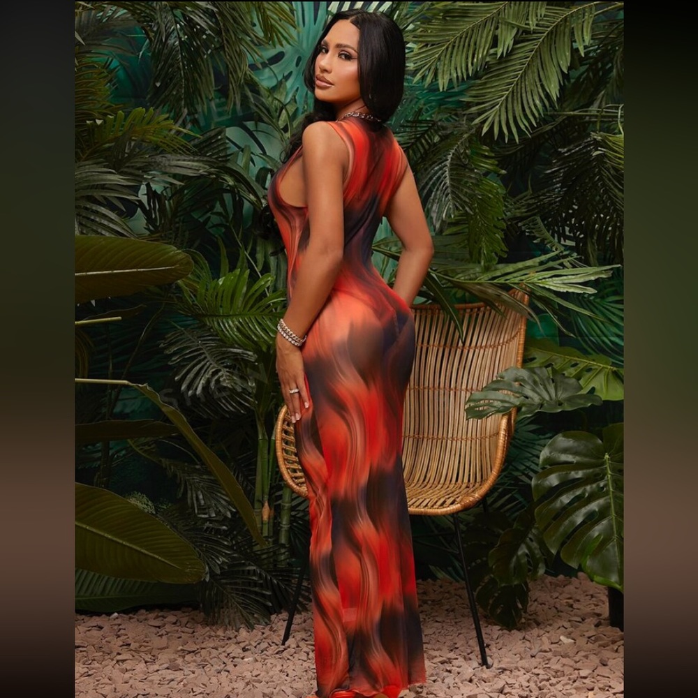 Sheer Mesh Dress Beach coverup